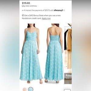 Nordstrom Floral Print Pleaded Dress